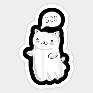 Boo Halloween Cat Costume Gift   Boo Funny Cat Gift Idea Sticker